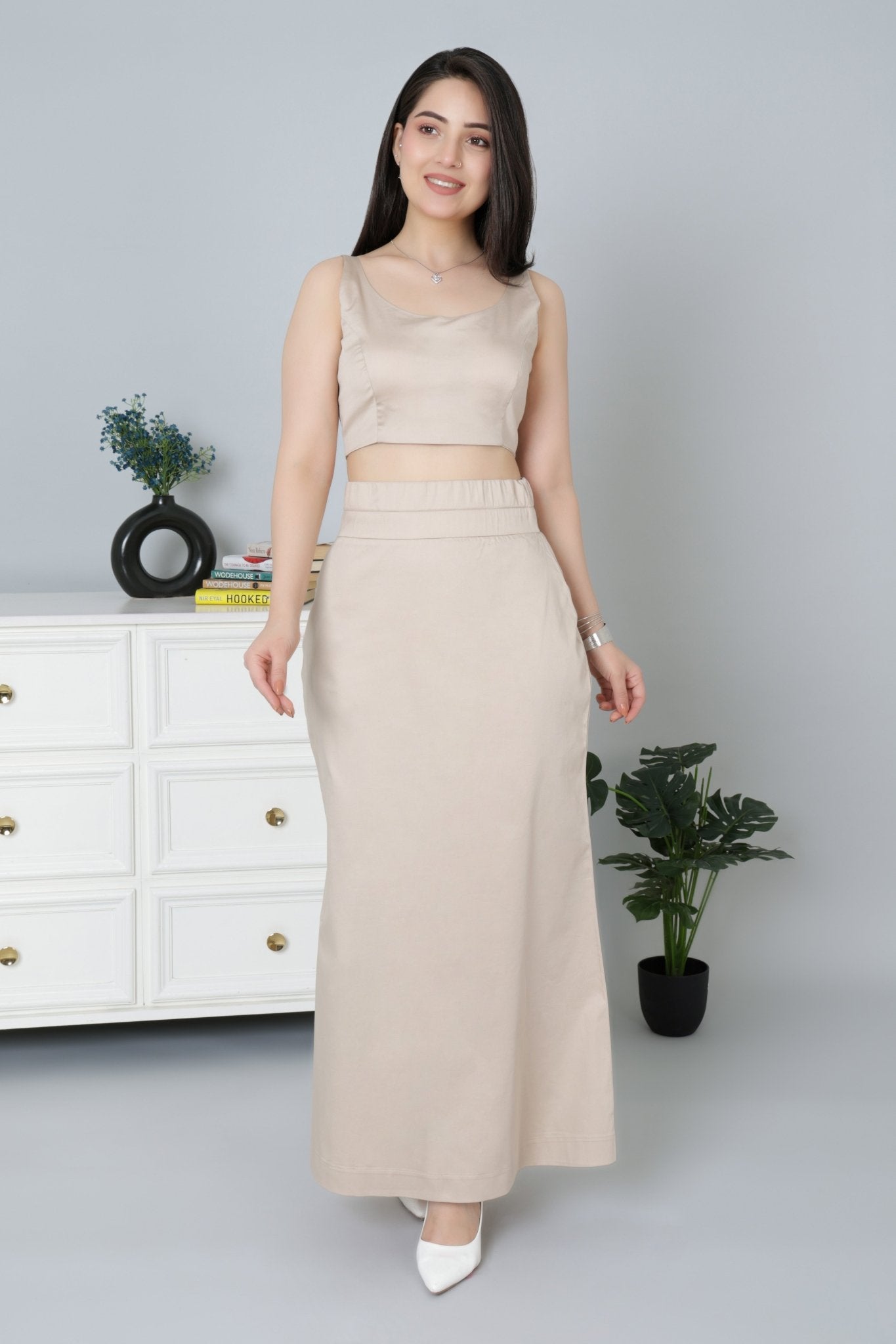 Beige blouse made from premium cotton - Blouse