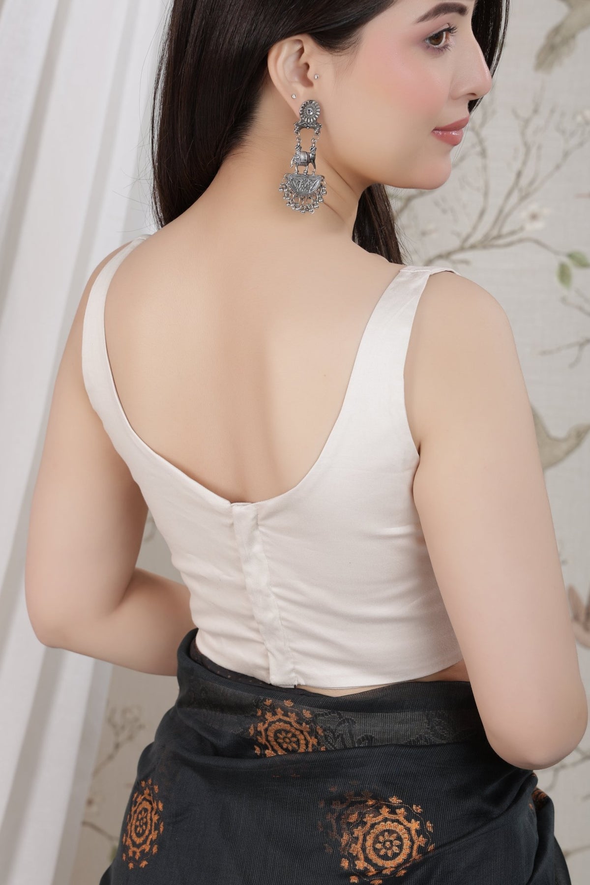 Beige blouse made from premium cotton -Blouse