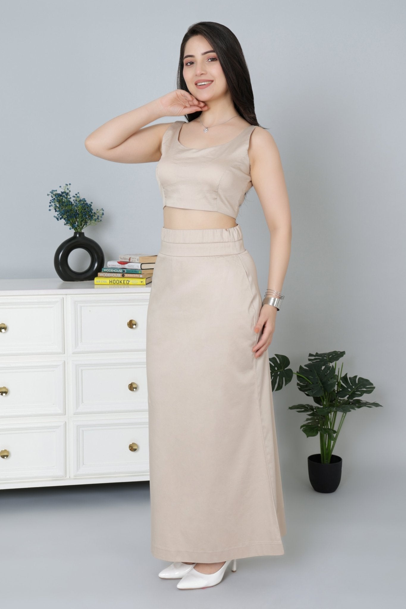 Beige blouse made from premium cotton - Blouse