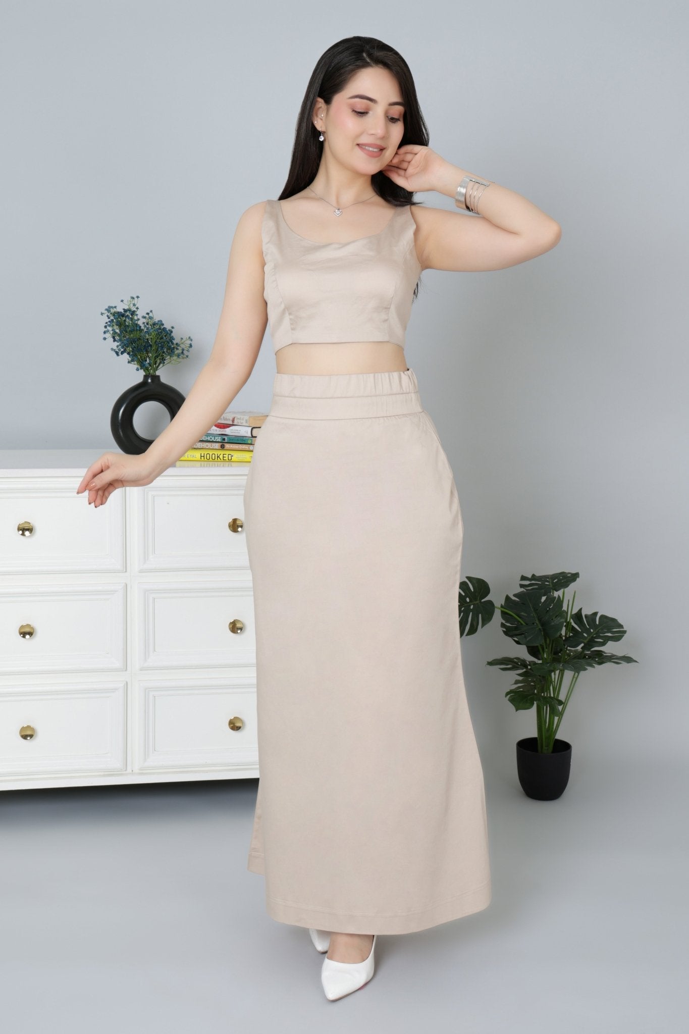 Beige blouse made from premium cotton - Blouse