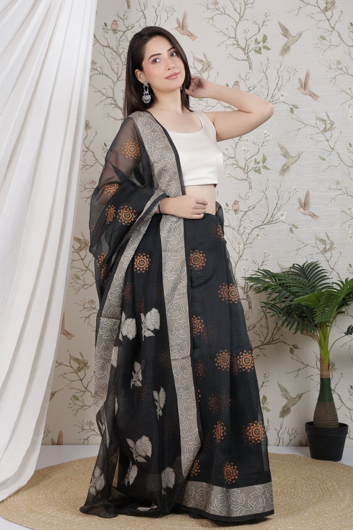 Beige blouse made from premium cotton -Blouse