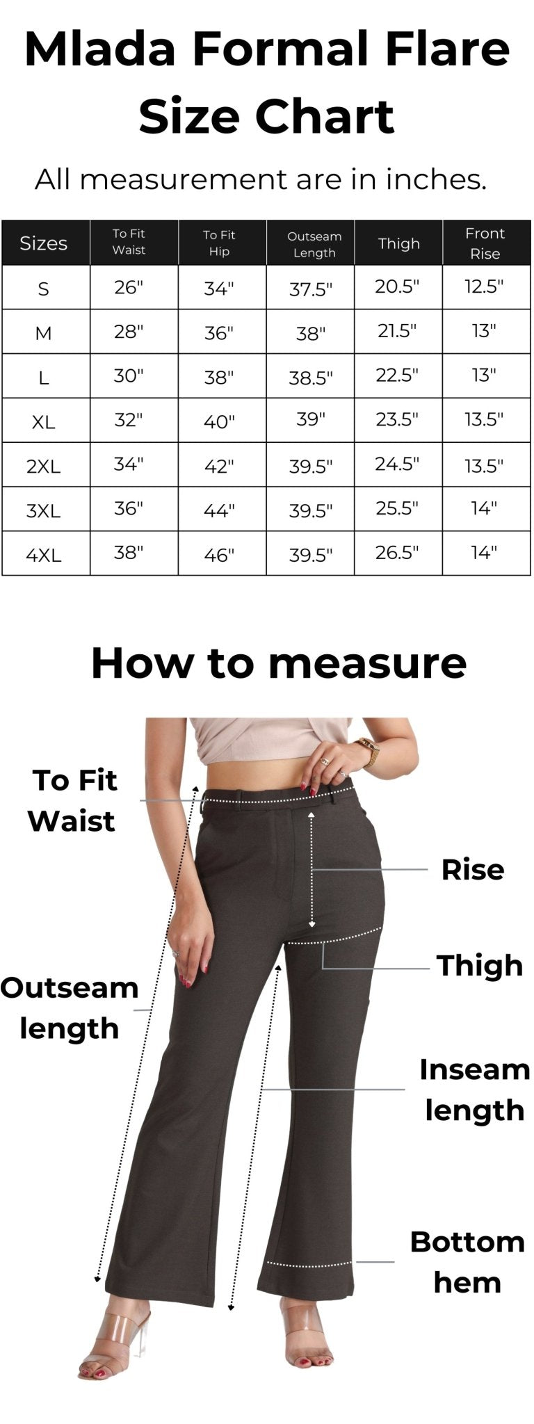 Beige check high waist formal flare pants with spandex [Bootcut flare] - Formal flare pants