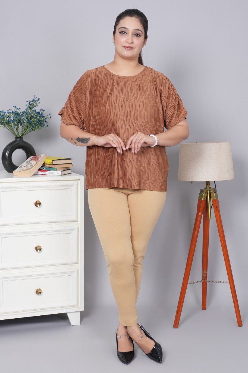 Beige cotton lycra legging - Cotton legging