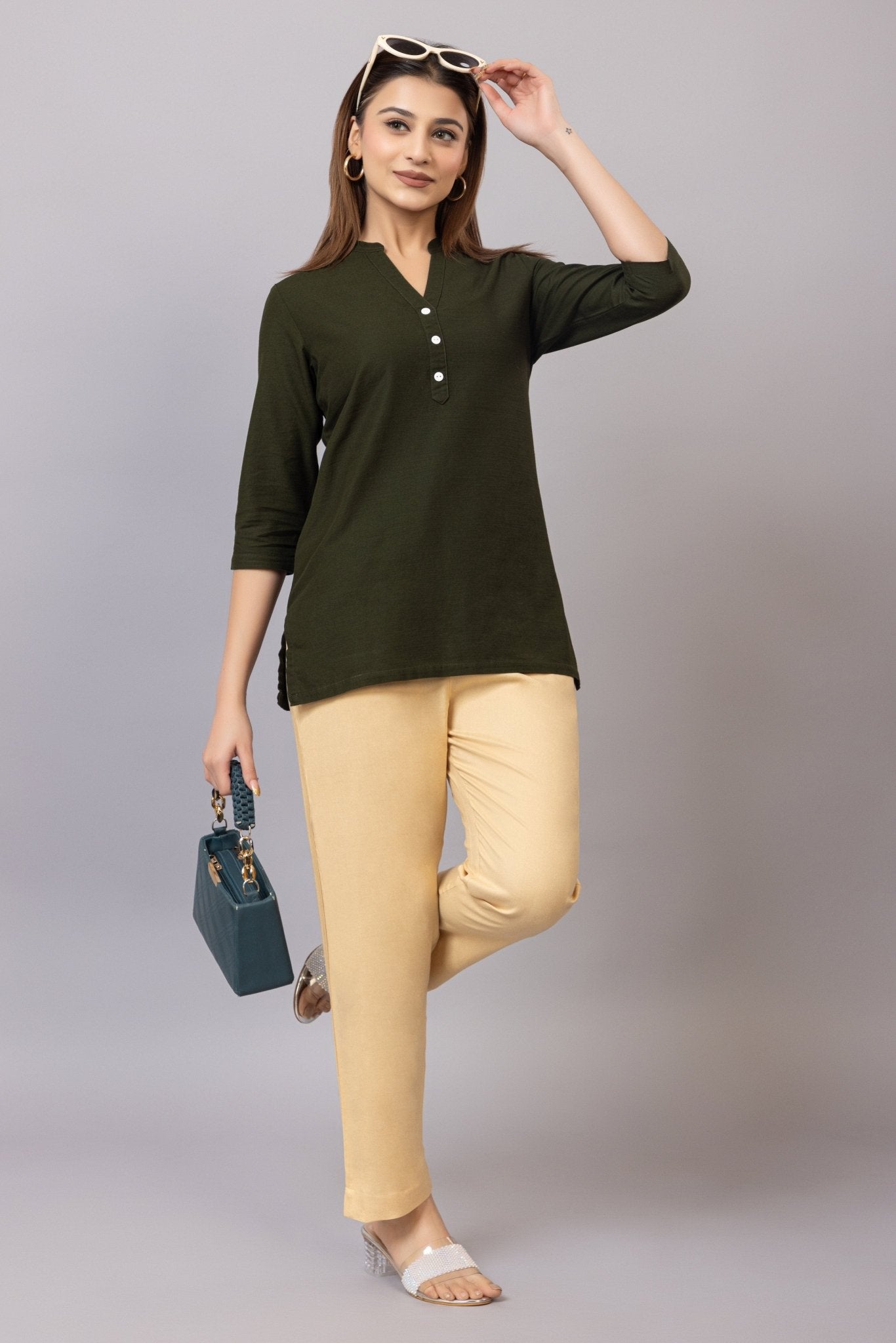 Beige rayon pant [ 100% Rayon, Liva Certified ] - Rayon pants