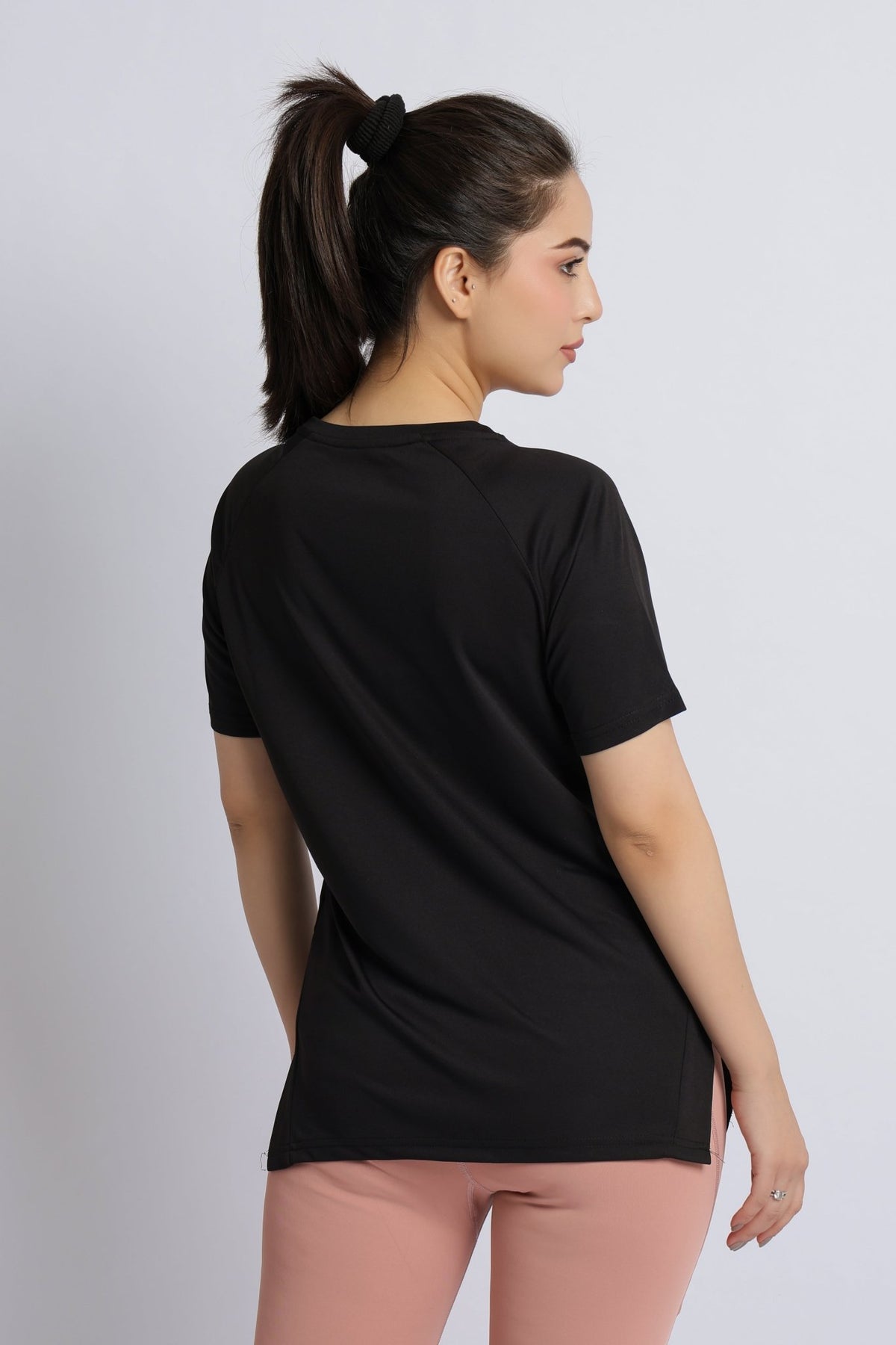Black active regular tshirt -Active regular tshirt