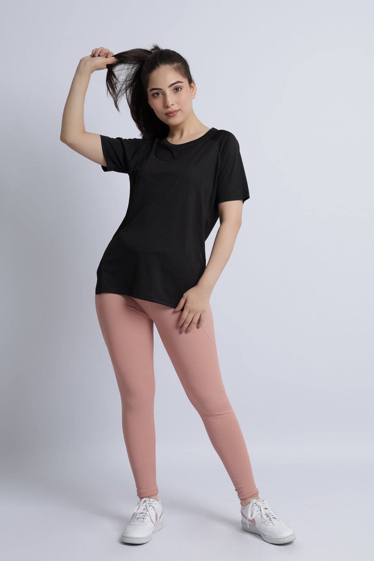 Black active regular tshirt -Active regular tshirt