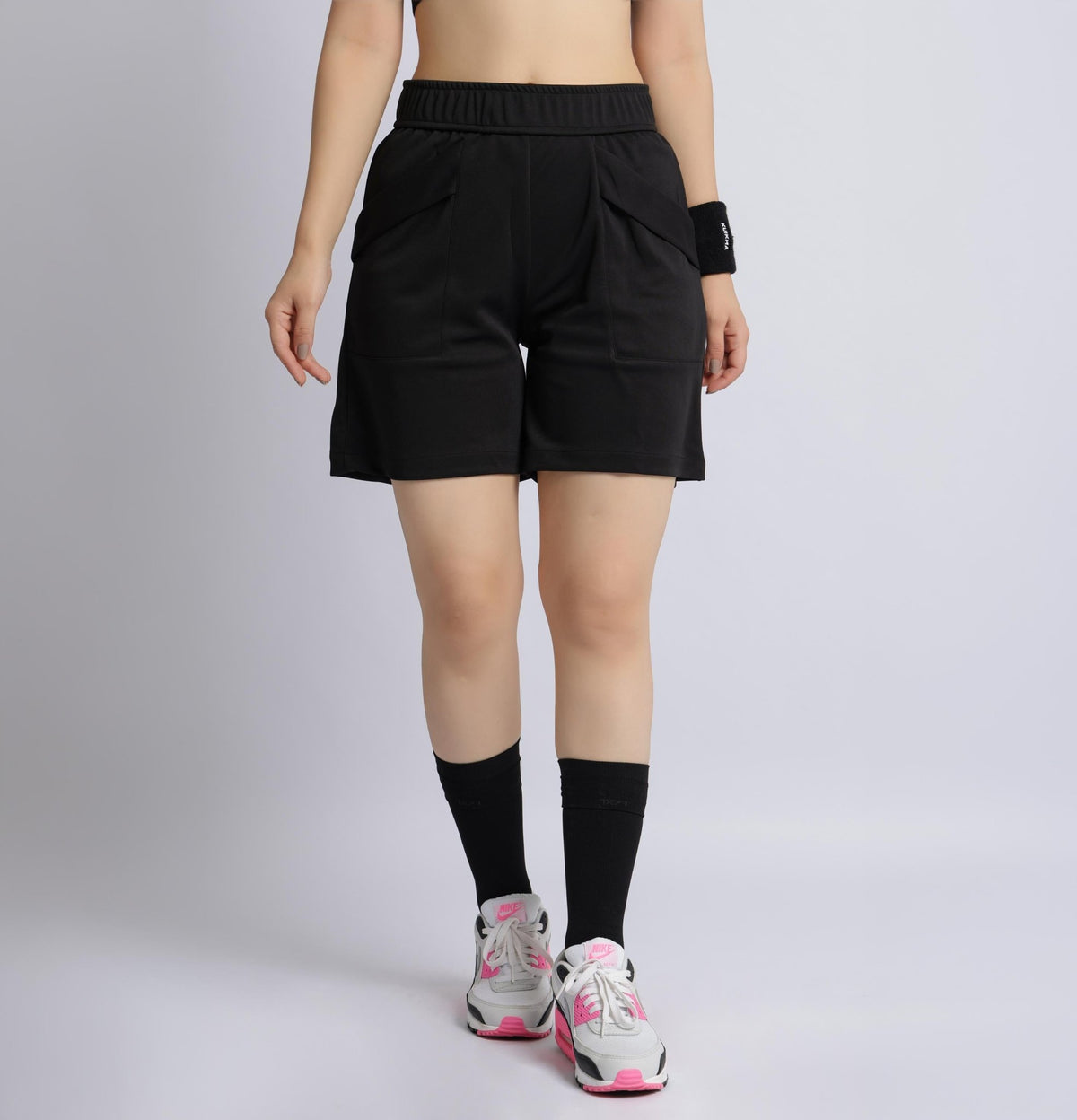 Black active relax shorts -Active relax shorts