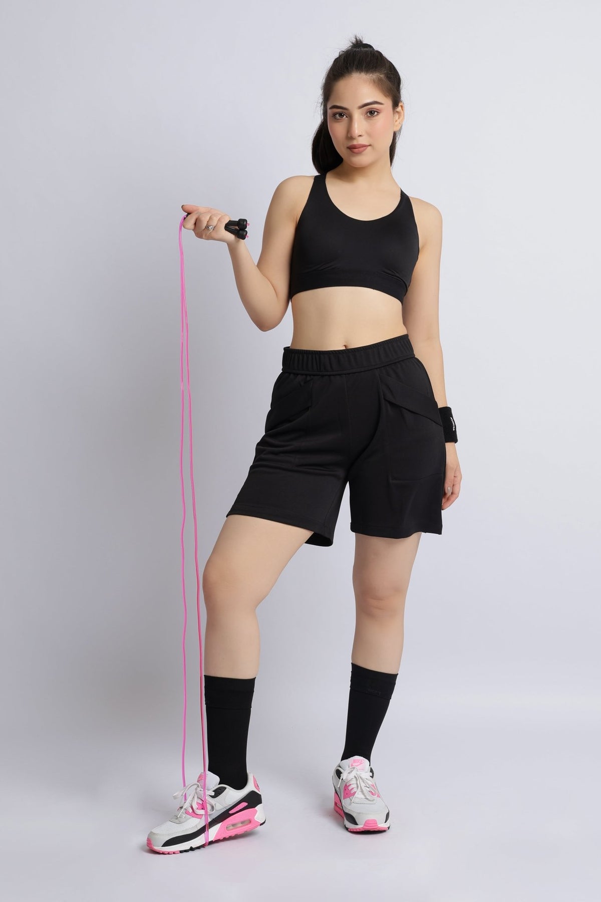 Black active relax shorts -Active relax shorts