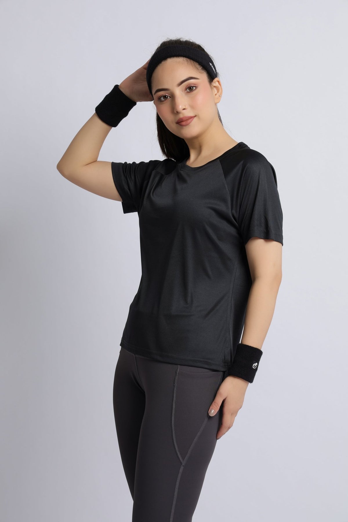 Black active relax tshirt -Active relax t shirt