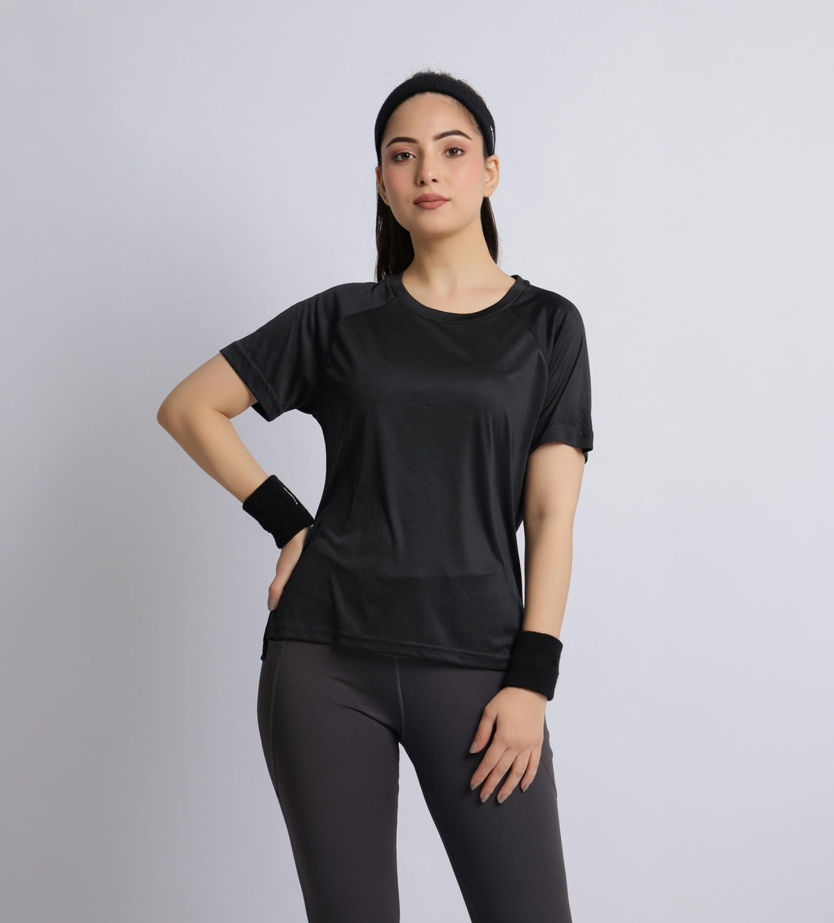 Black active relax tshirt -Active relax t shirt