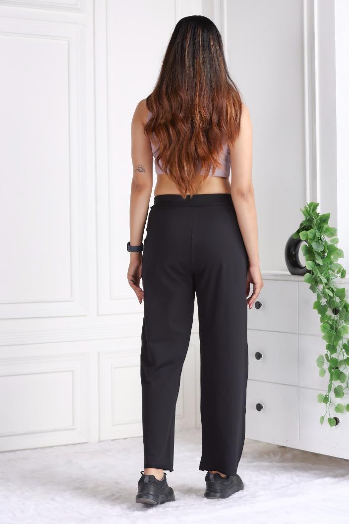 Black all day wide flare pants with extra comfort. [100% USA HQ Cotton Lycra] extra flare. - All day wide flare pant