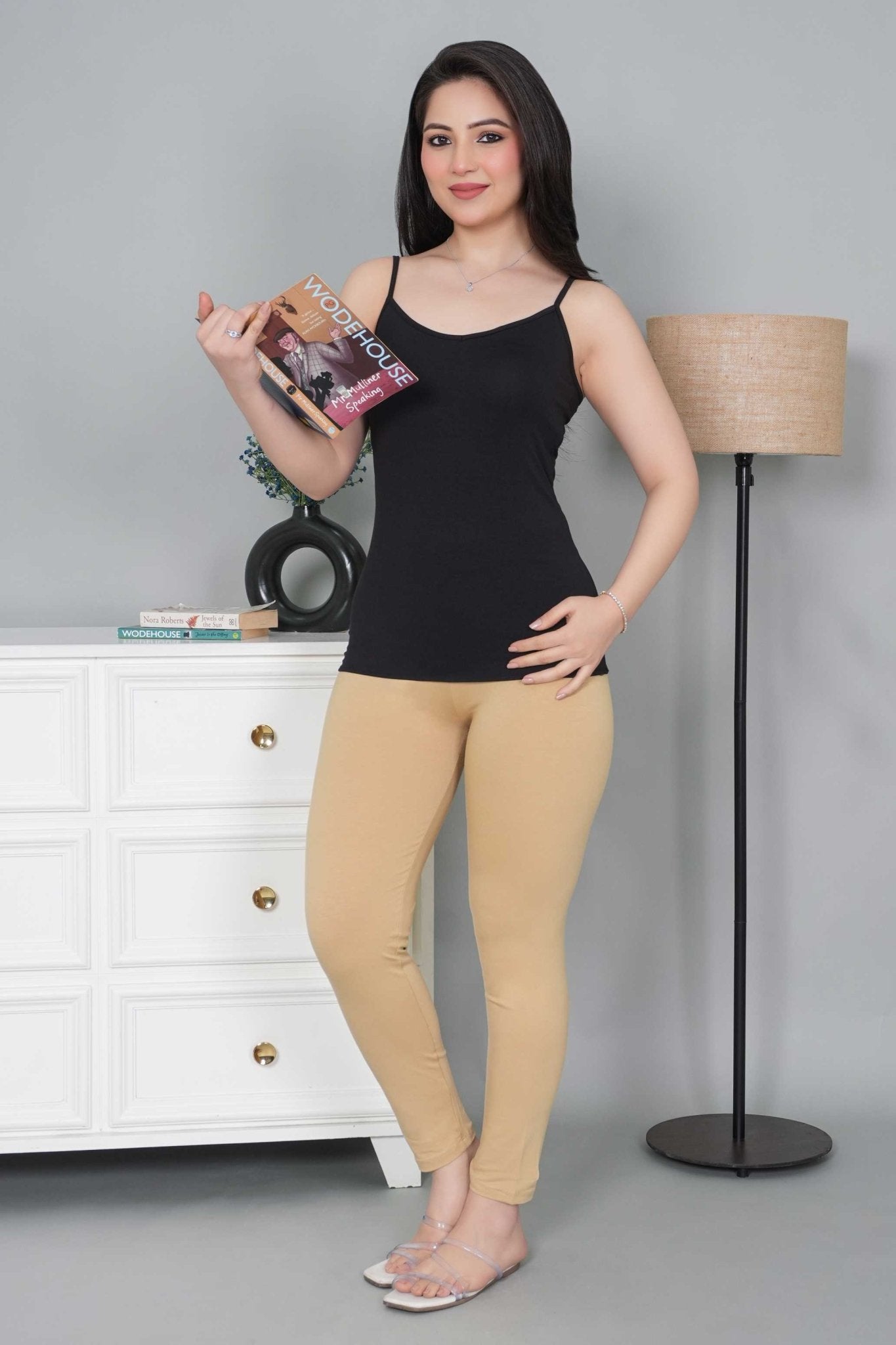 Black Cotton Camisole [100% Cotton spandex] - Cotton camisole