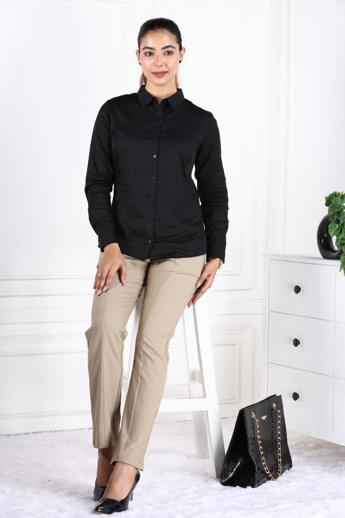 Black Cotton Shirt - Cotton shirt