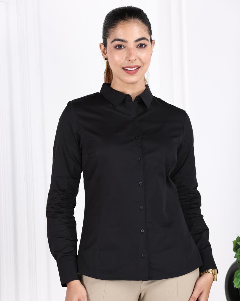 Black Cotton Shirt - Cotton shirt