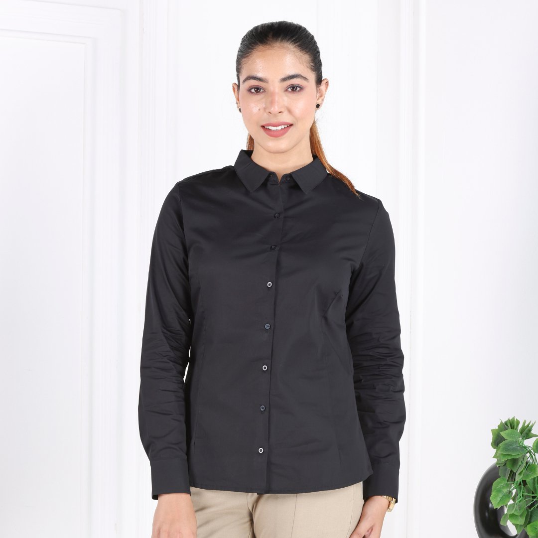 Black Cotton Shirt - Cotton shirt