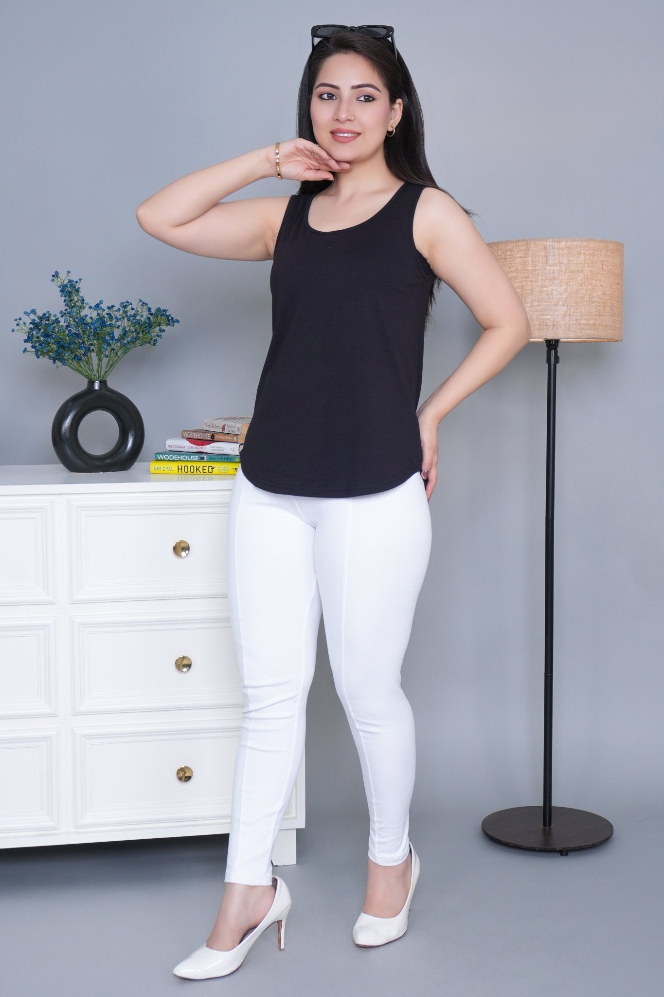 Black Cotton vest [100% Cotton spandex] - Cotton vest