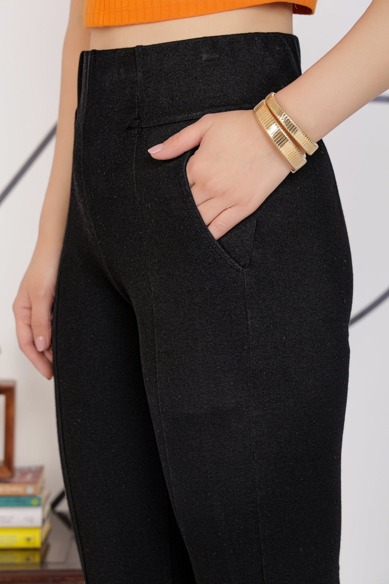 Black denim jegging -Denim jeggings