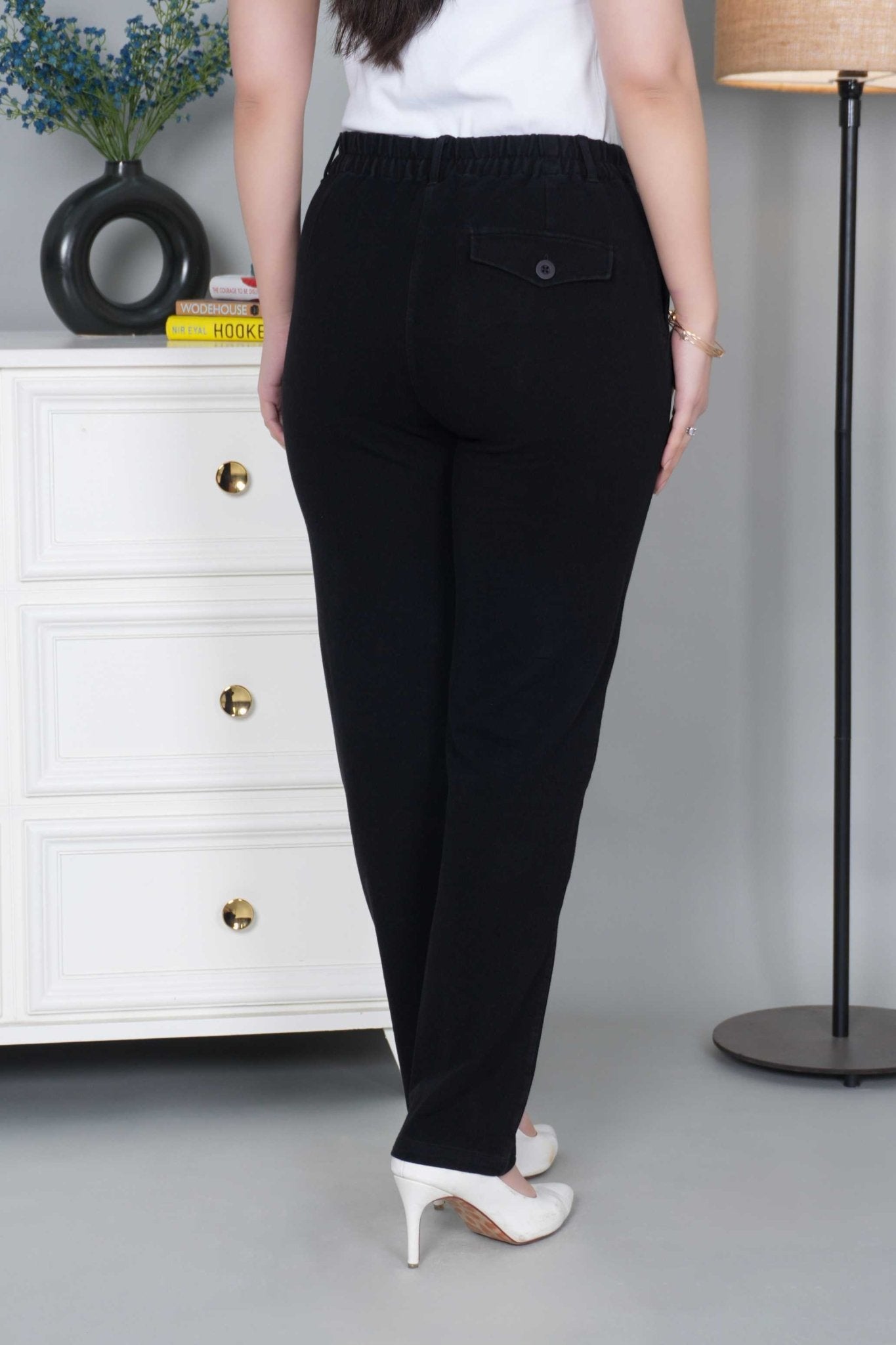 Black denim straight pant - Denim straight Pants