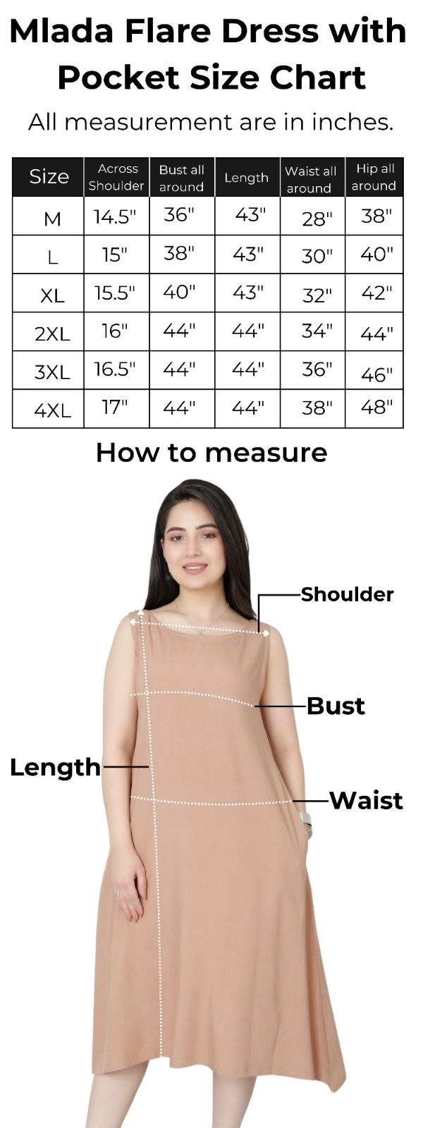 Black rayon flare dress with pocket [ Premium 100% Rayon, Liva Certified ] - Rayon flare dress with pocket