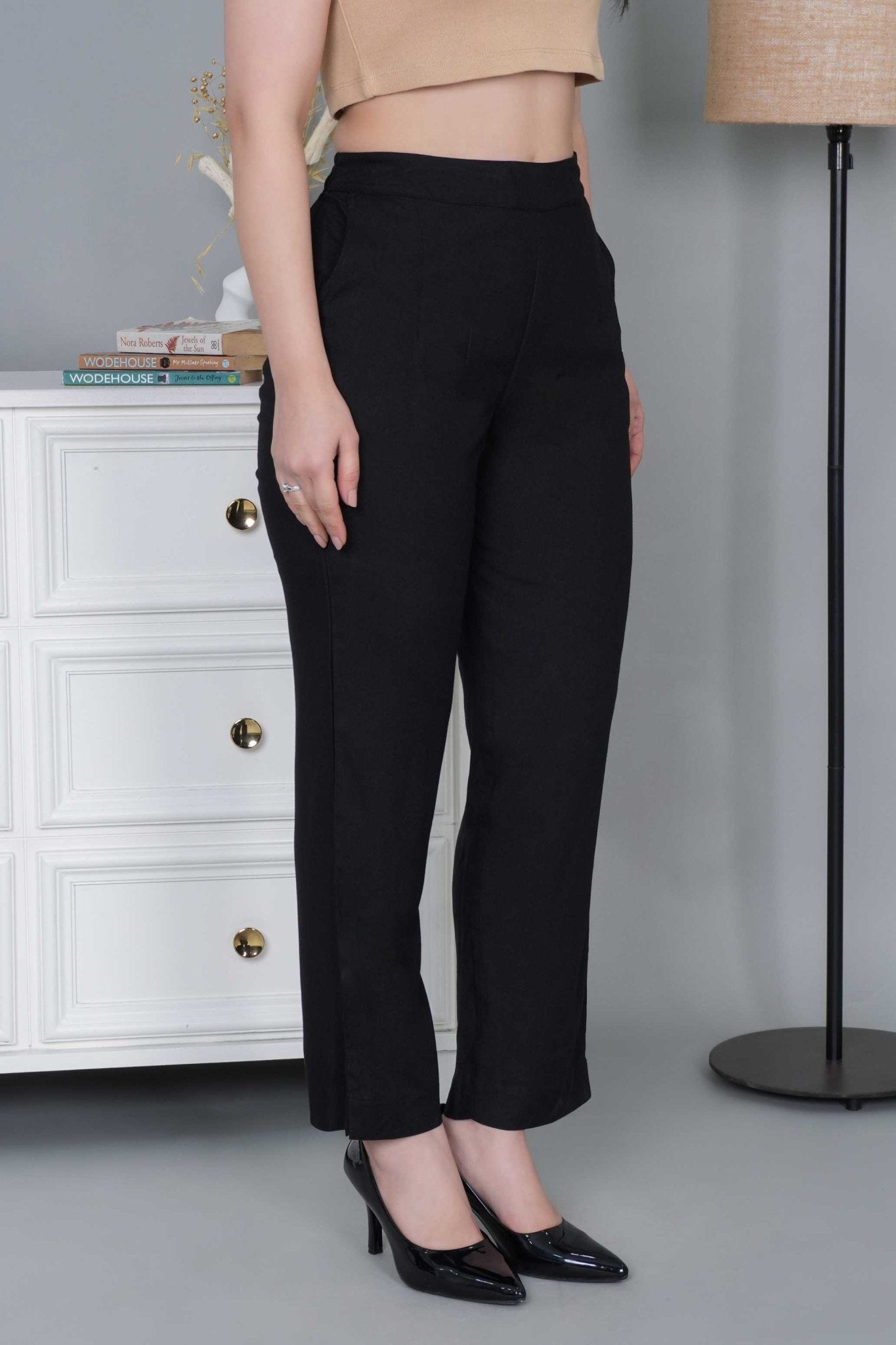 Black rayon pant [ 100% Rayon, Liva Certified ] - Rayon pants