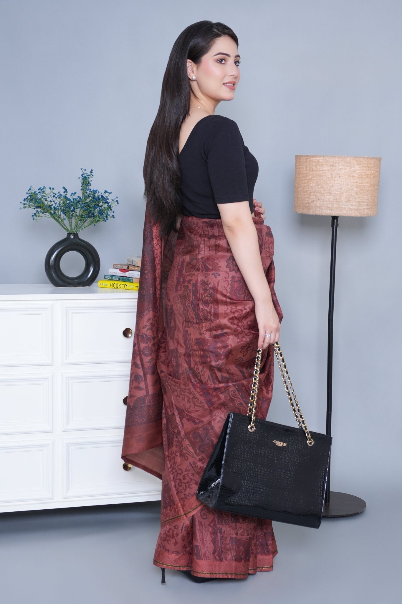 Black Rib Blouse [ 100% USA HQ Cotton, 280 GSM non transparent fabric ] - Rib blouse