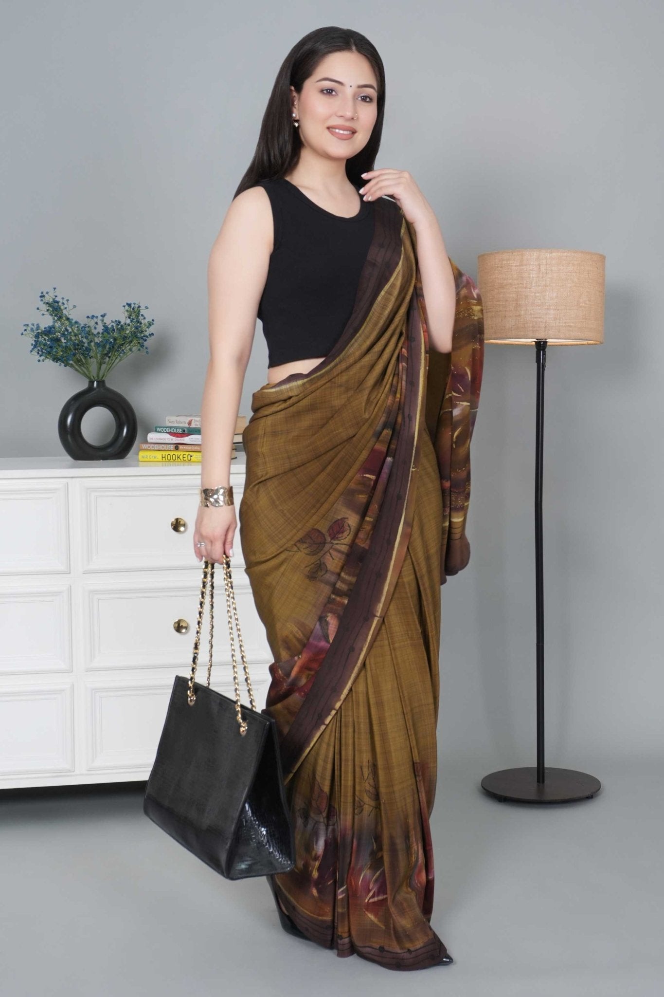 Black Rib Crop Blouse [ 100% USA HQ Cotton, 280 GSM non transparent fabric ] - Rib crop blouse