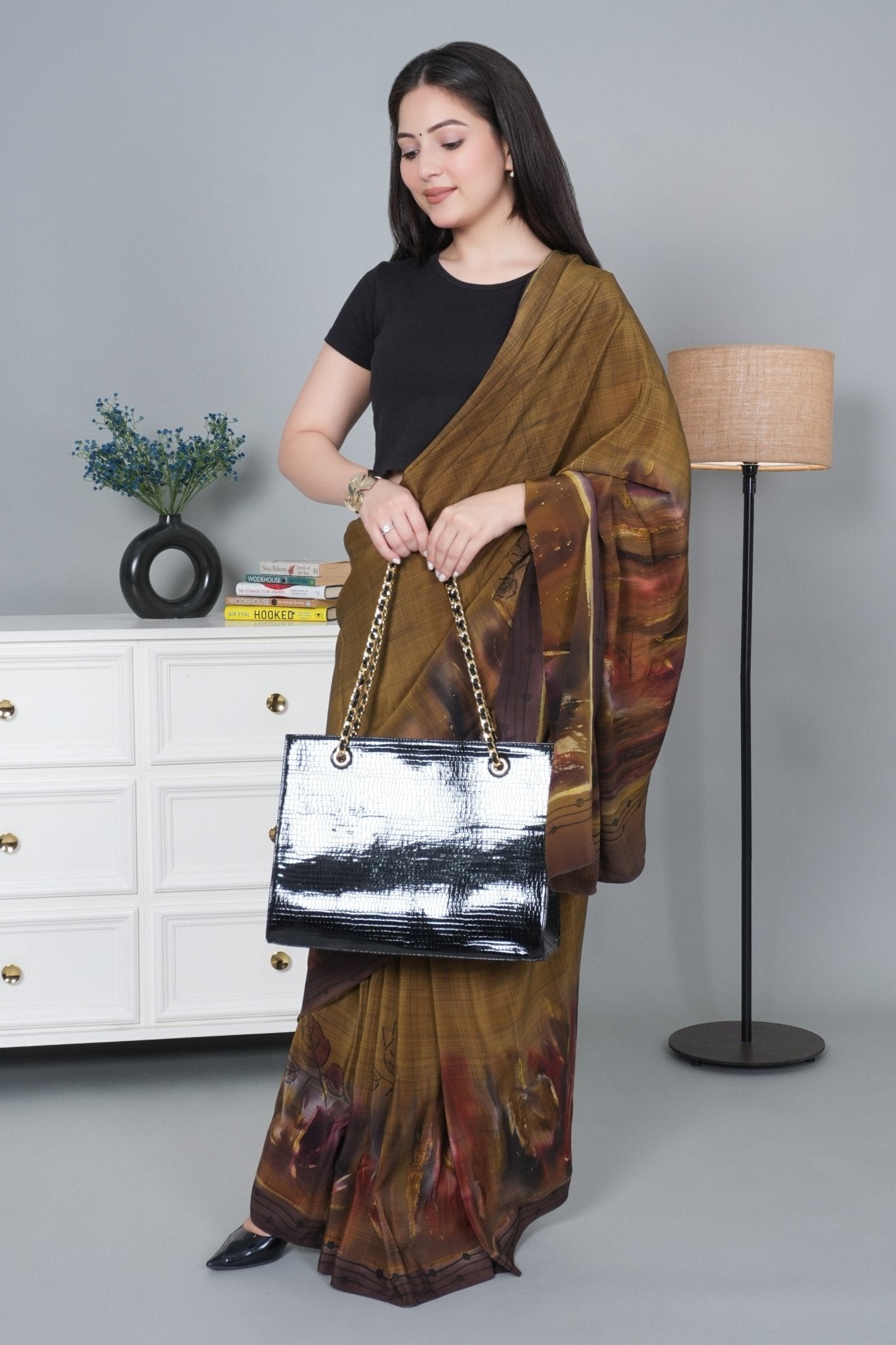 Black Rib Crop Tshirt Blouse [ 100% USA HQ Cotton, 280 GSM non transparent fabric ] - Rib crop tshirt blouse