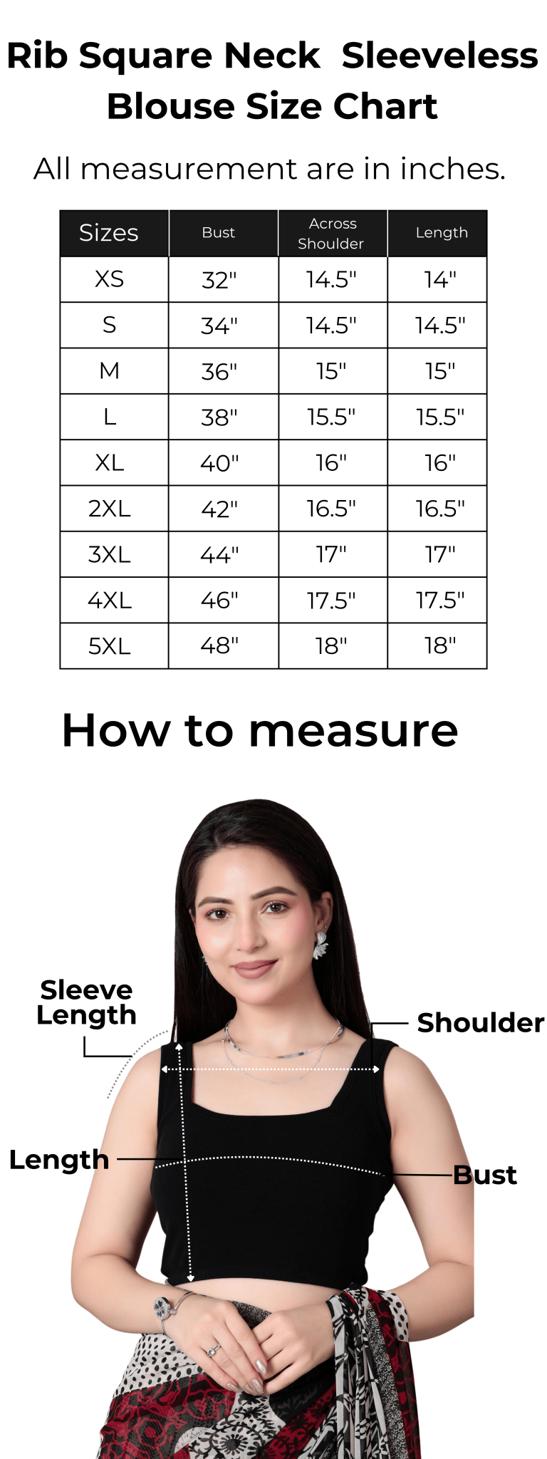 Black Rib Square Neck Sleeveless Blouse [ 100% USA HQ Cotton, 280 GSM non transparent fabric ] -Rib blouse
