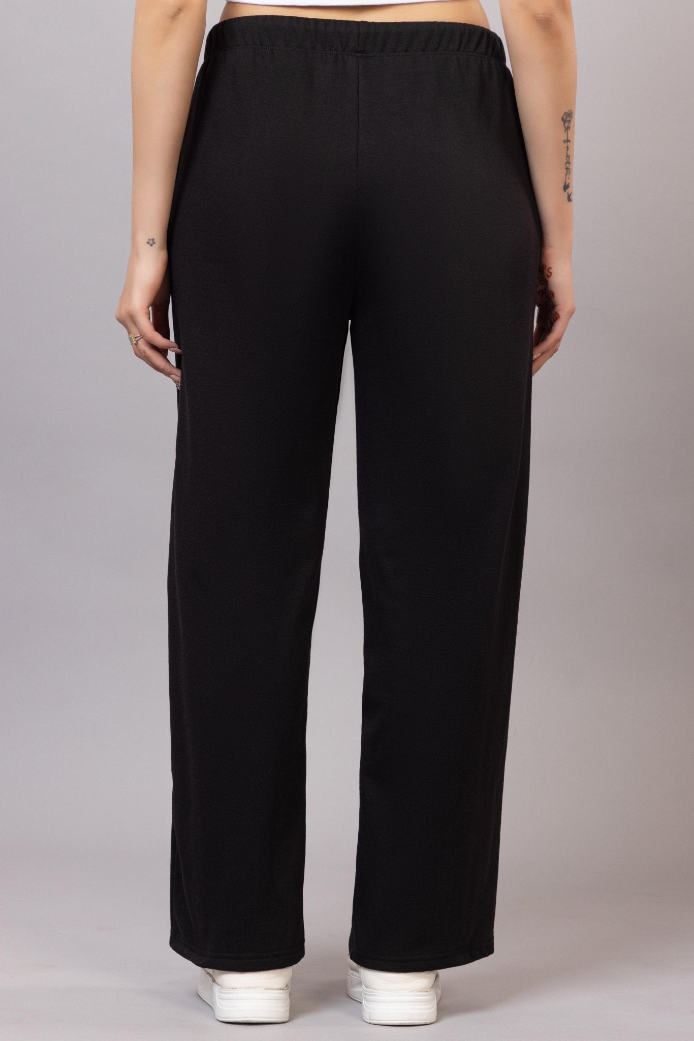 Black winter warm flare pants. - Winter flare pant