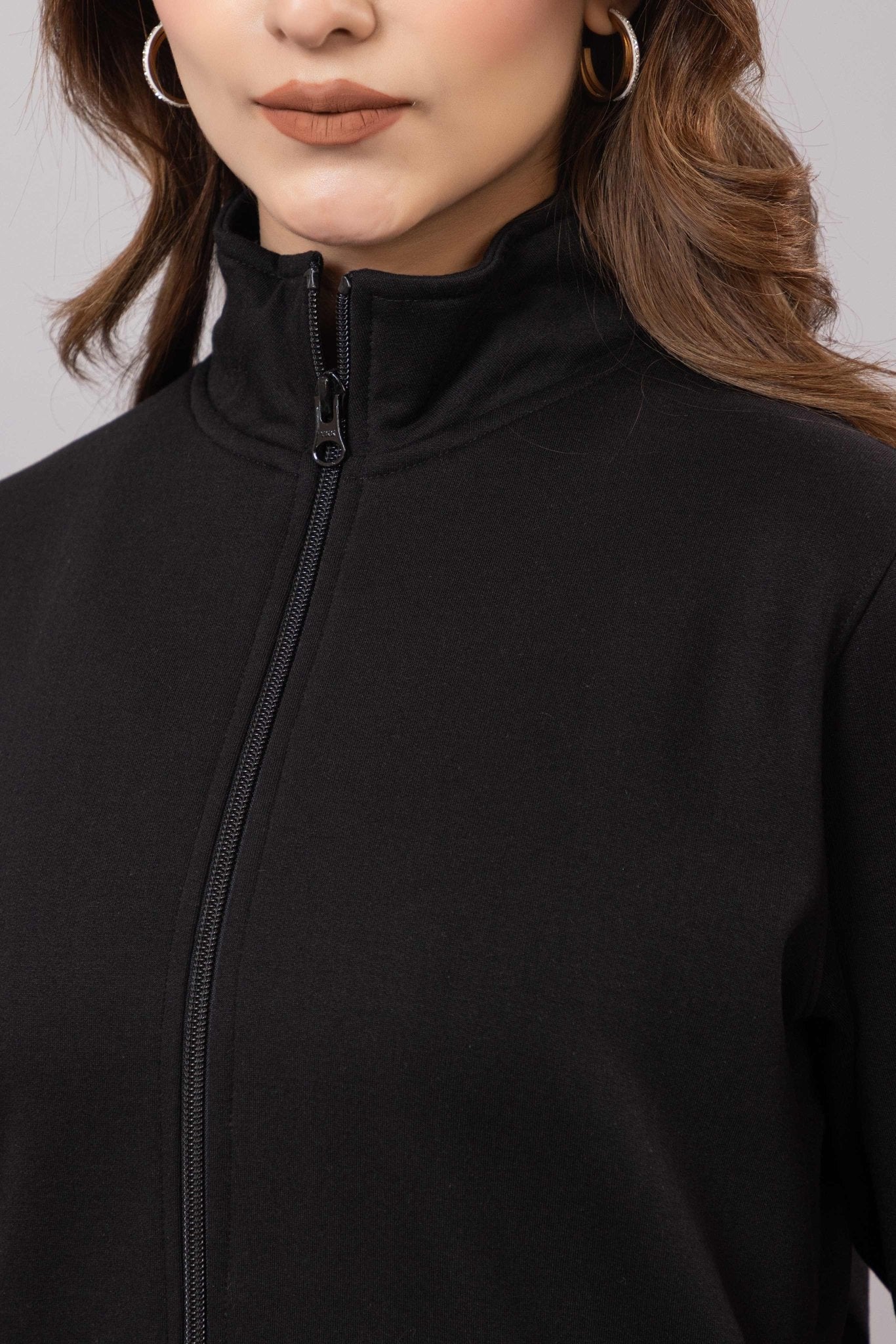 Black winter warm sweatshirt with ultimate comfort - Winter sweatshirt