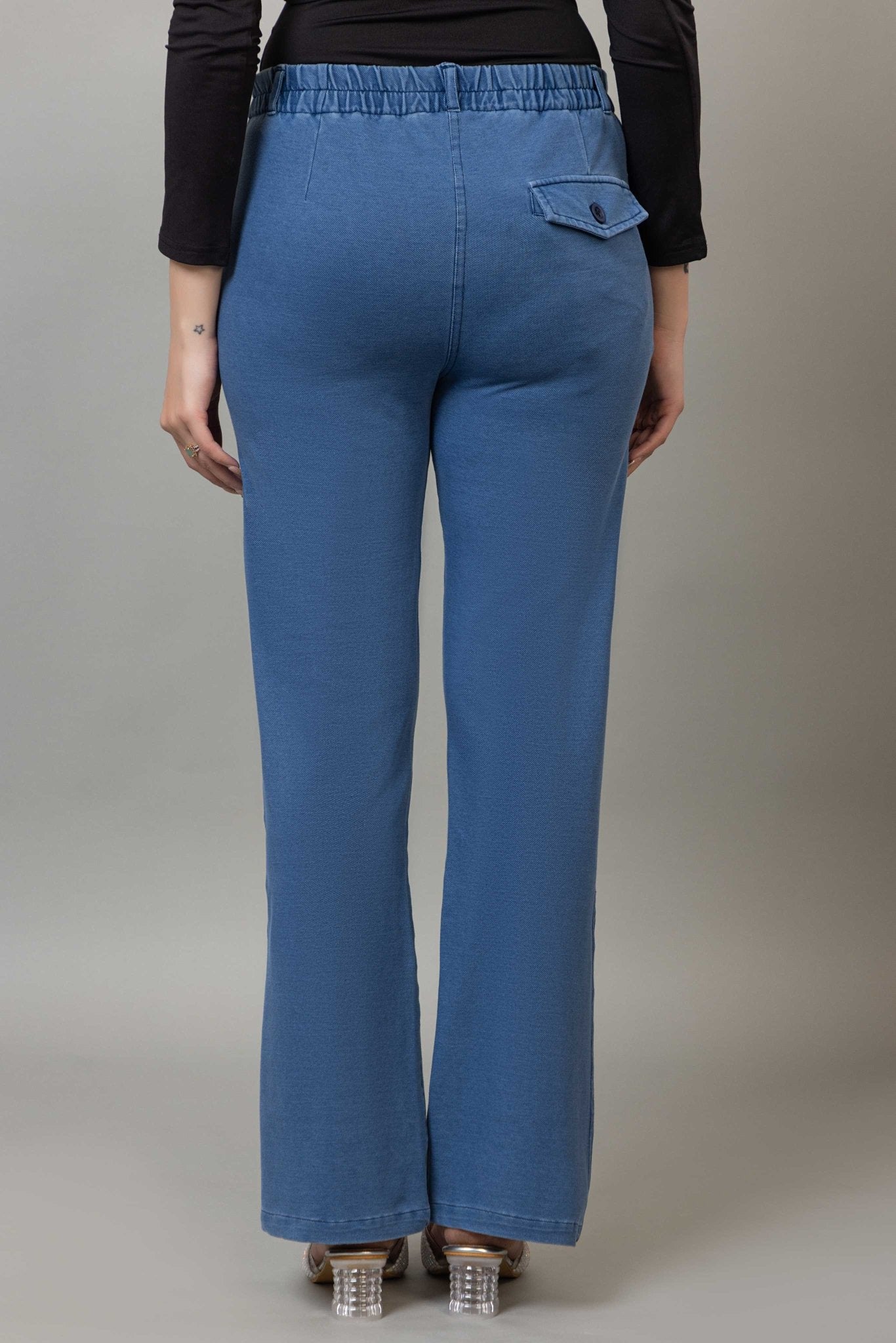 Blue denim bootcut flare pant - Denim bootcut flare pants