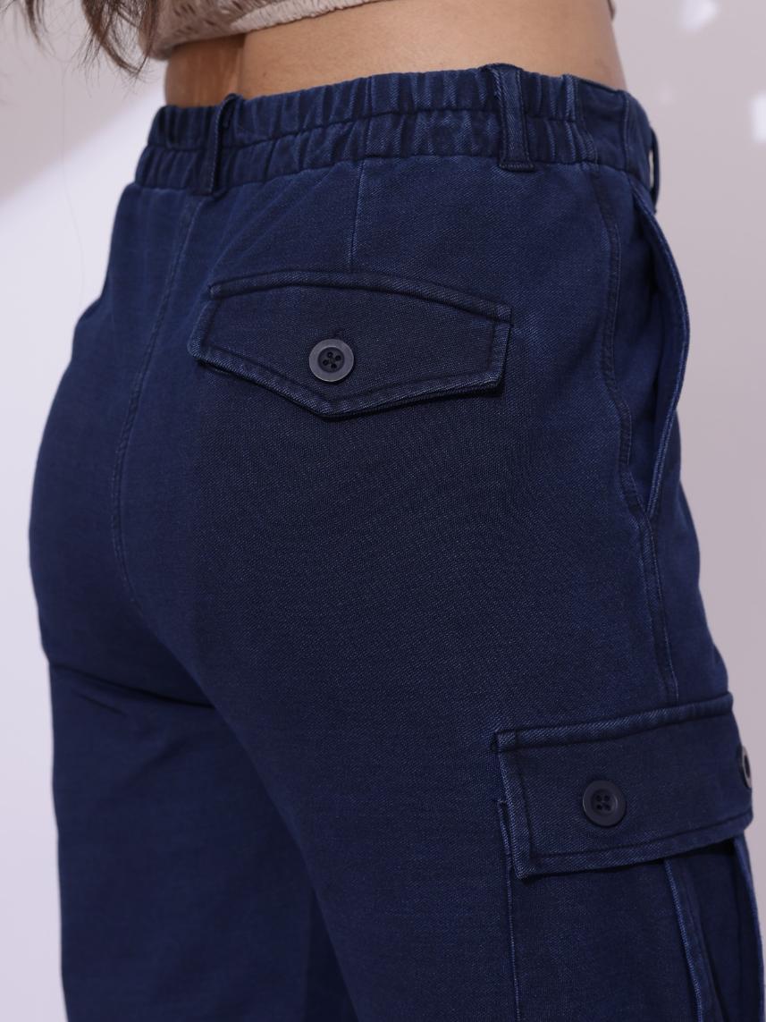 Blue denim cargo - Denim Cargo Pants