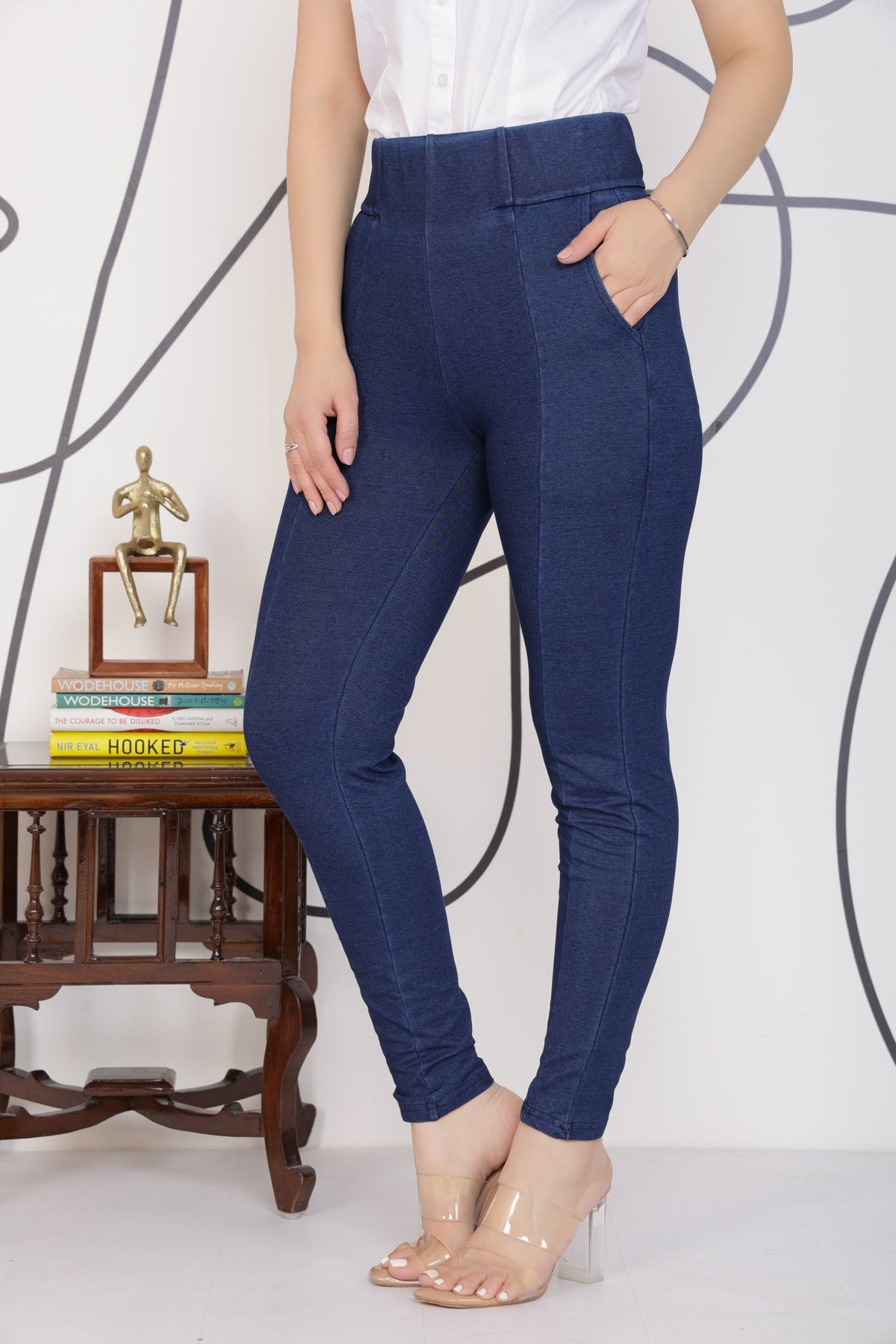 Blue denim jegging -Denim jeggings
