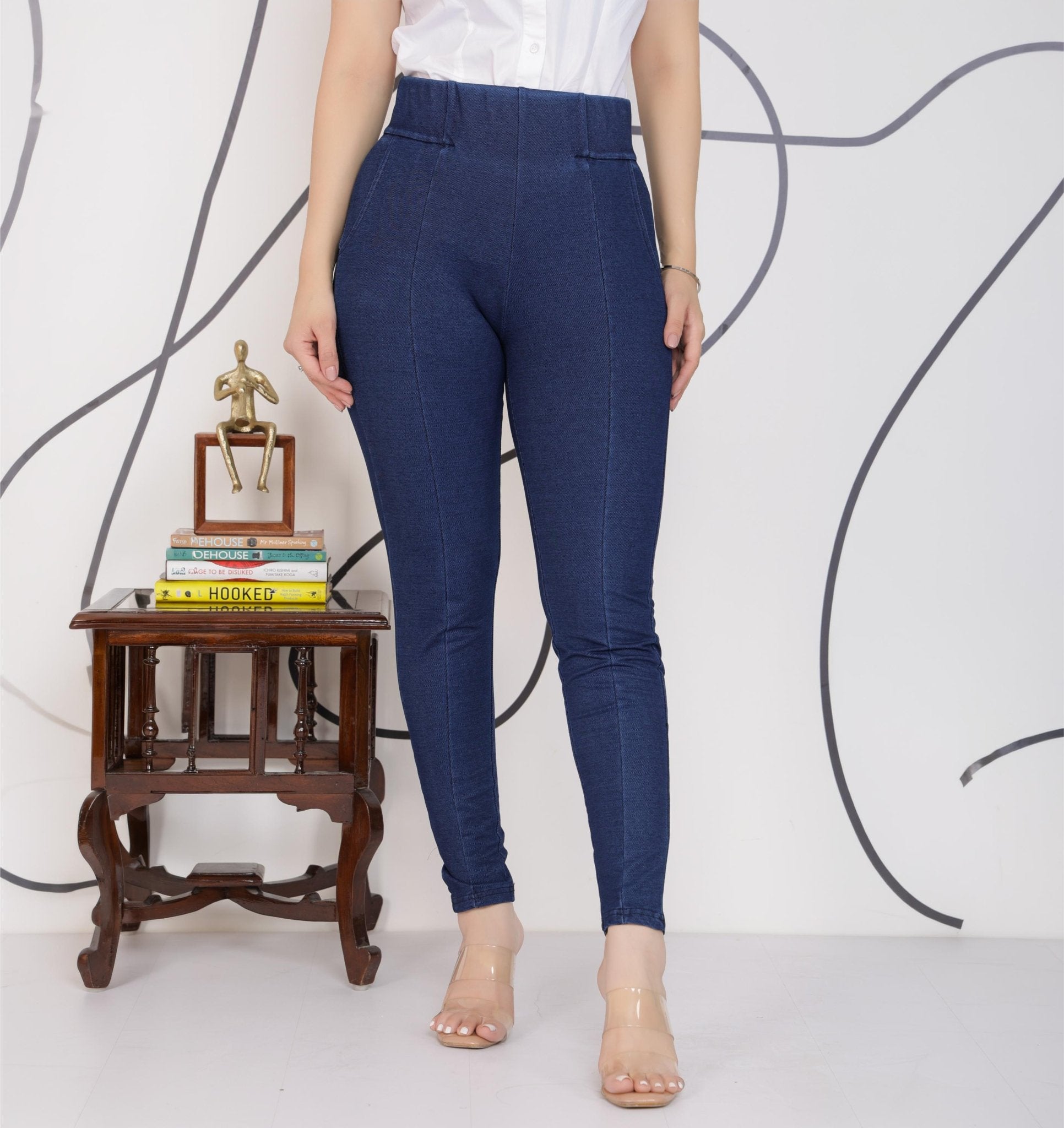 Blue denim jegging -Denim jeggings