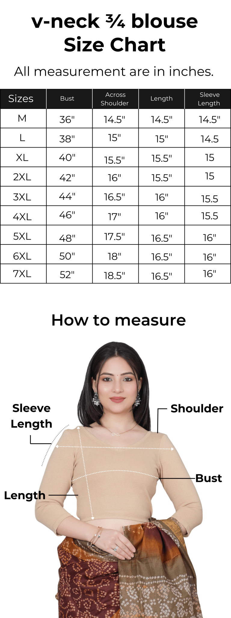 Bottle Green Rib V Neck 3/4 Sleeve Blouse [ 100% USA HQ Cotton, 280 GSM non transparent fabric ] - Rib blouse