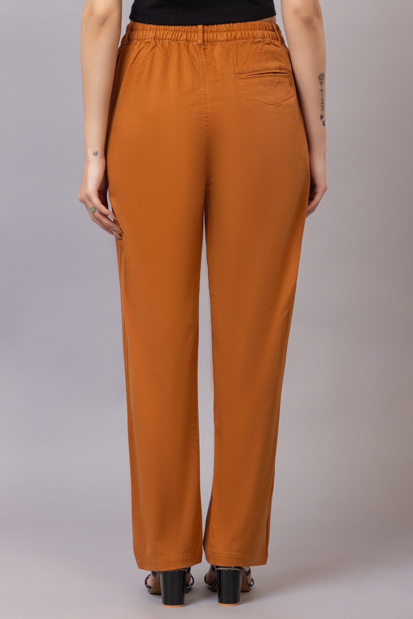 Bronze chinos pants with extra comfort. [100% USA HQ Cotton Lycra] - Chinos