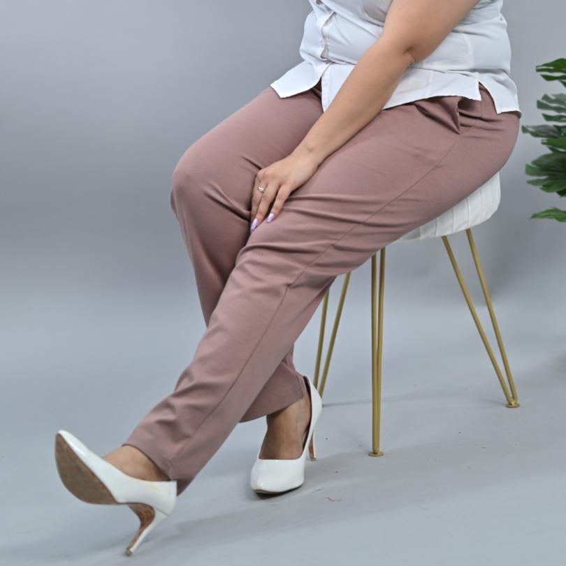 Cairo plus size stretchable biowash USA HQ cotton cigarette pencil pants with superior elastic belt. [Straight fit] - Milano plus size cigarette pencil pants