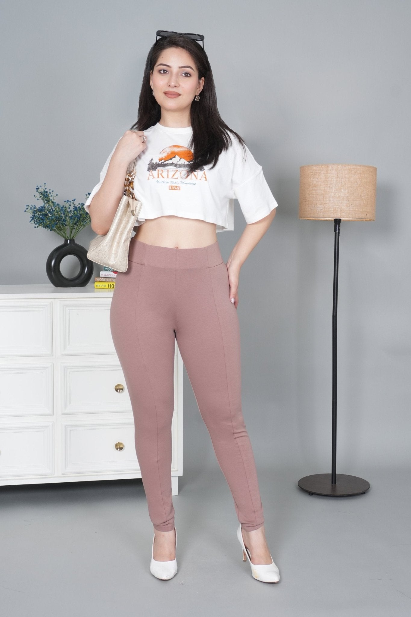 Cairo stretchable biowash USA HQ cotton jegging pant with superior elastic belt. - Milano jegging pants