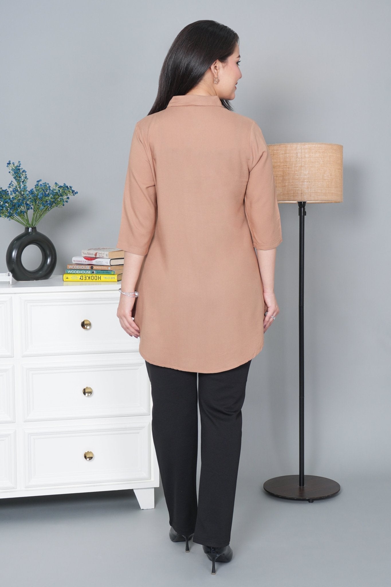 Camel rayon flare top [ 100% Rayon, Liva Certified ] - Rayon flare top