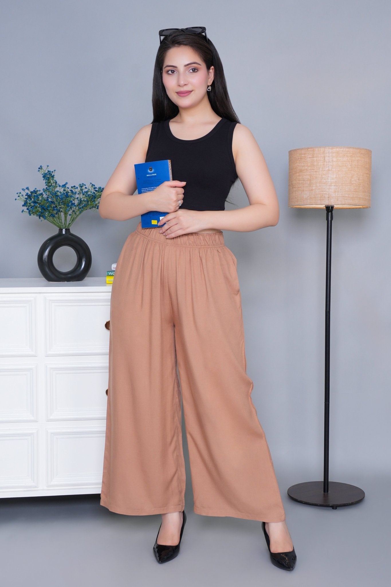 Camel rayon palazzo [ 100% Rayon, Liva Certified ] - Palazzo