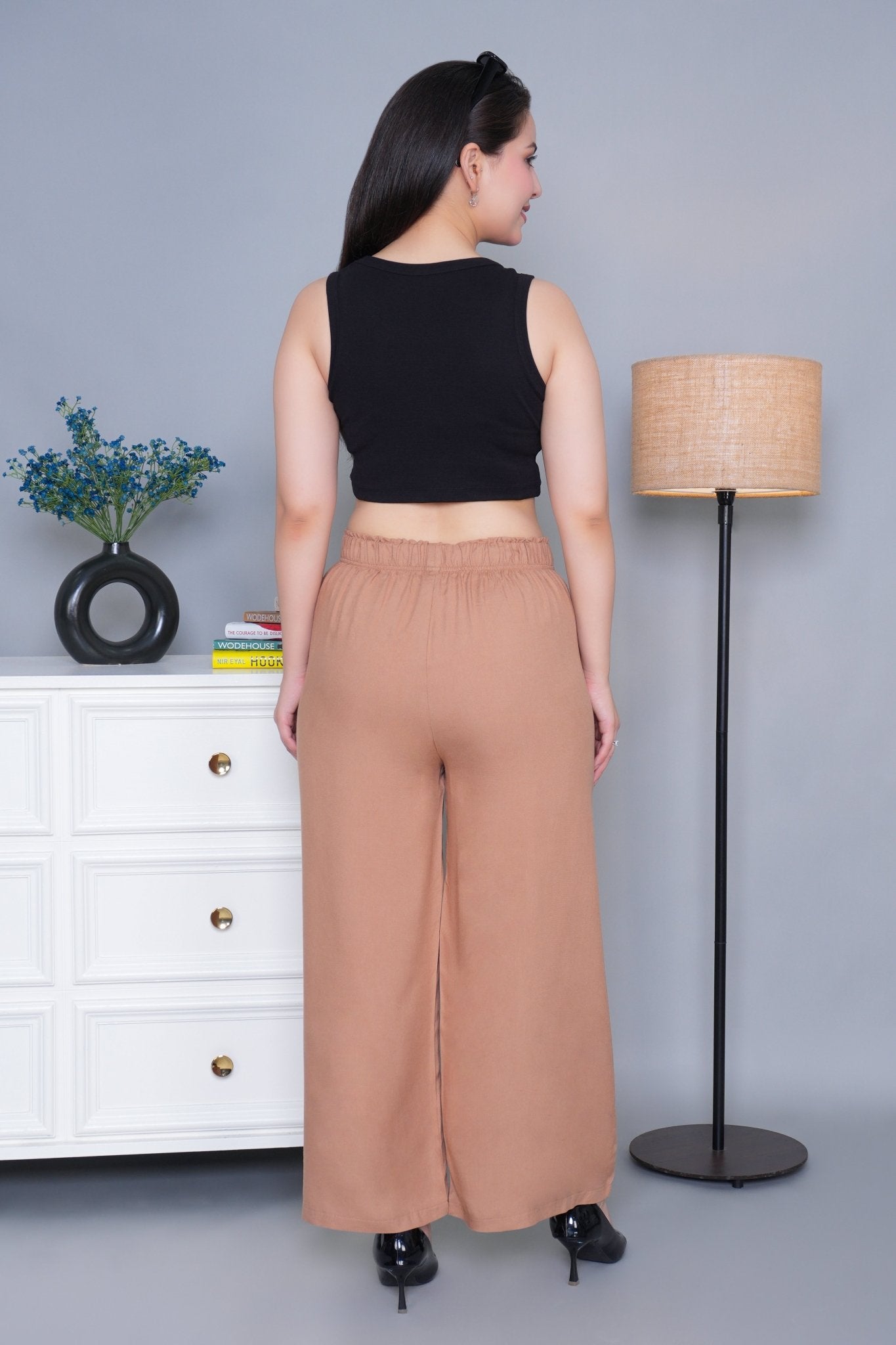 Camel rayon palazzo [ 100% Rayon, Liva Certified ] - Palazzo