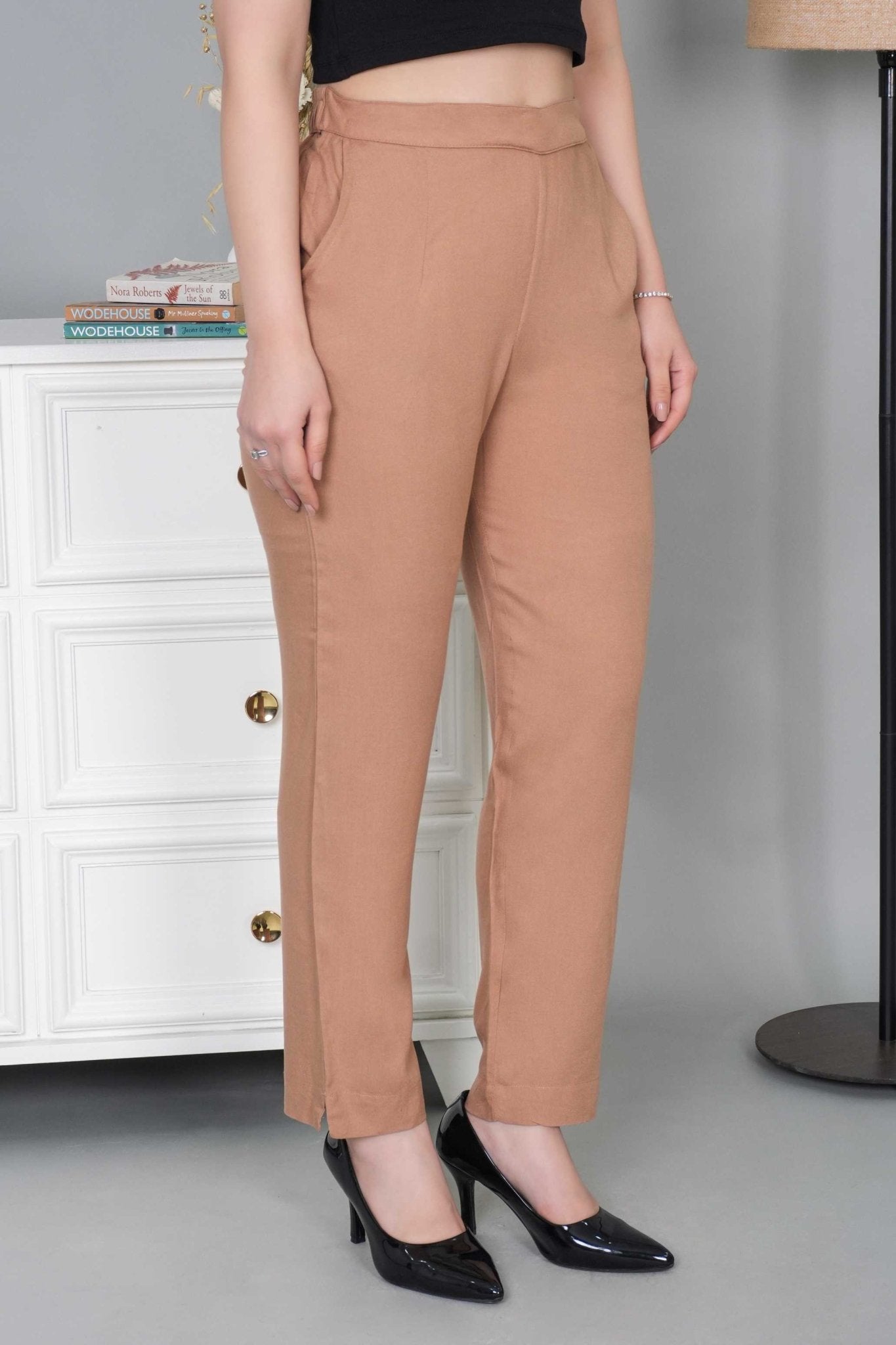 Camel rayon pant [ 100% Rayon, Liva Certified ] - Rayon pants