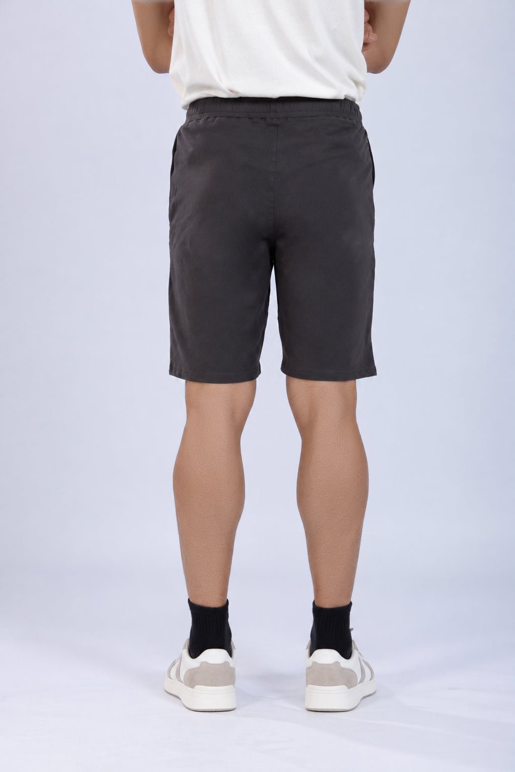 Charcoal all day shorts with extra comfort. [100% Cotton Lycra] -All day home shorts