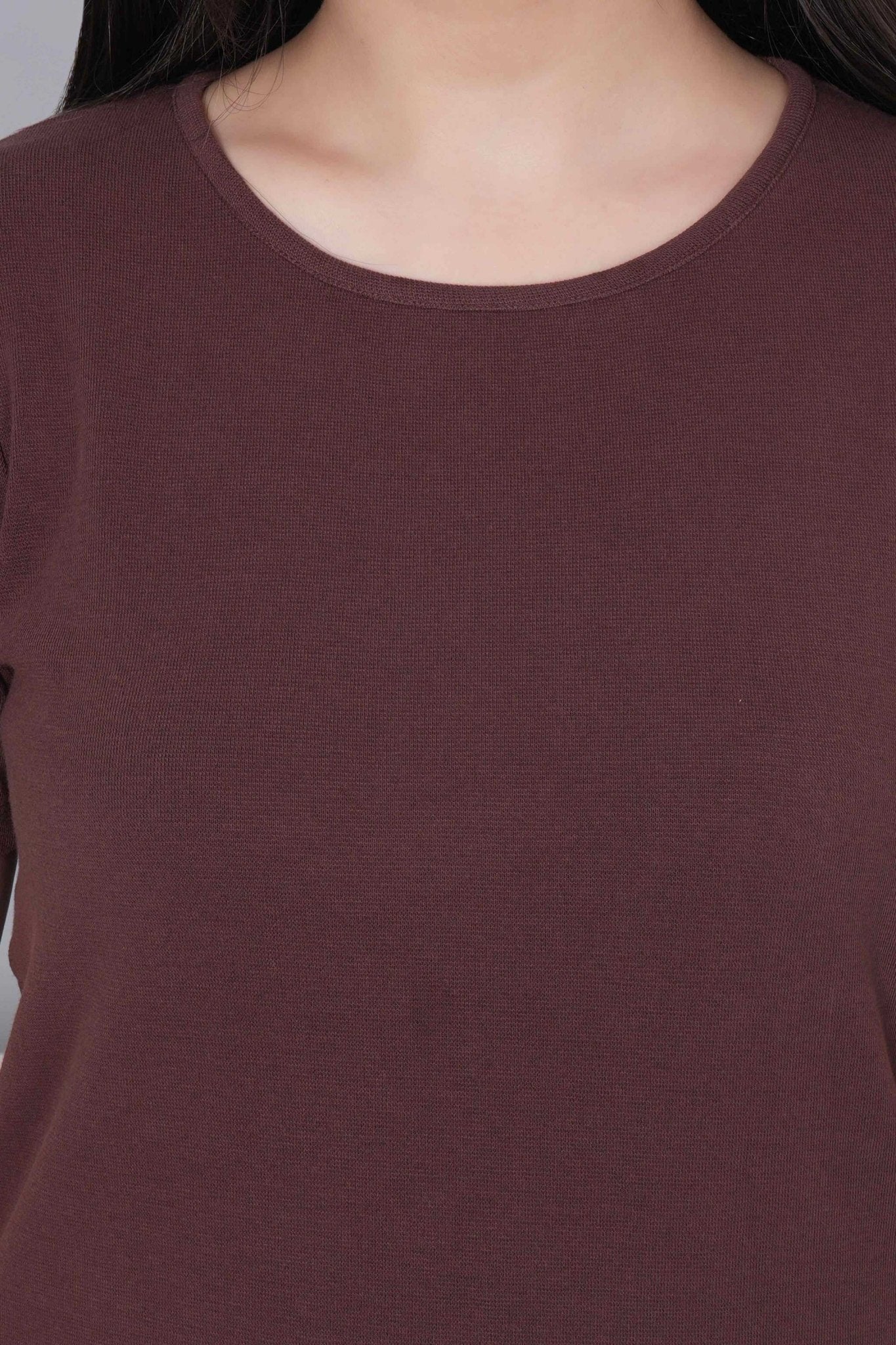 Coffee Bean Stretchable Rib T Shirt [ 100% USA HQ Cotton, 280 GSM non transparent fabric ] - Rib t shirt