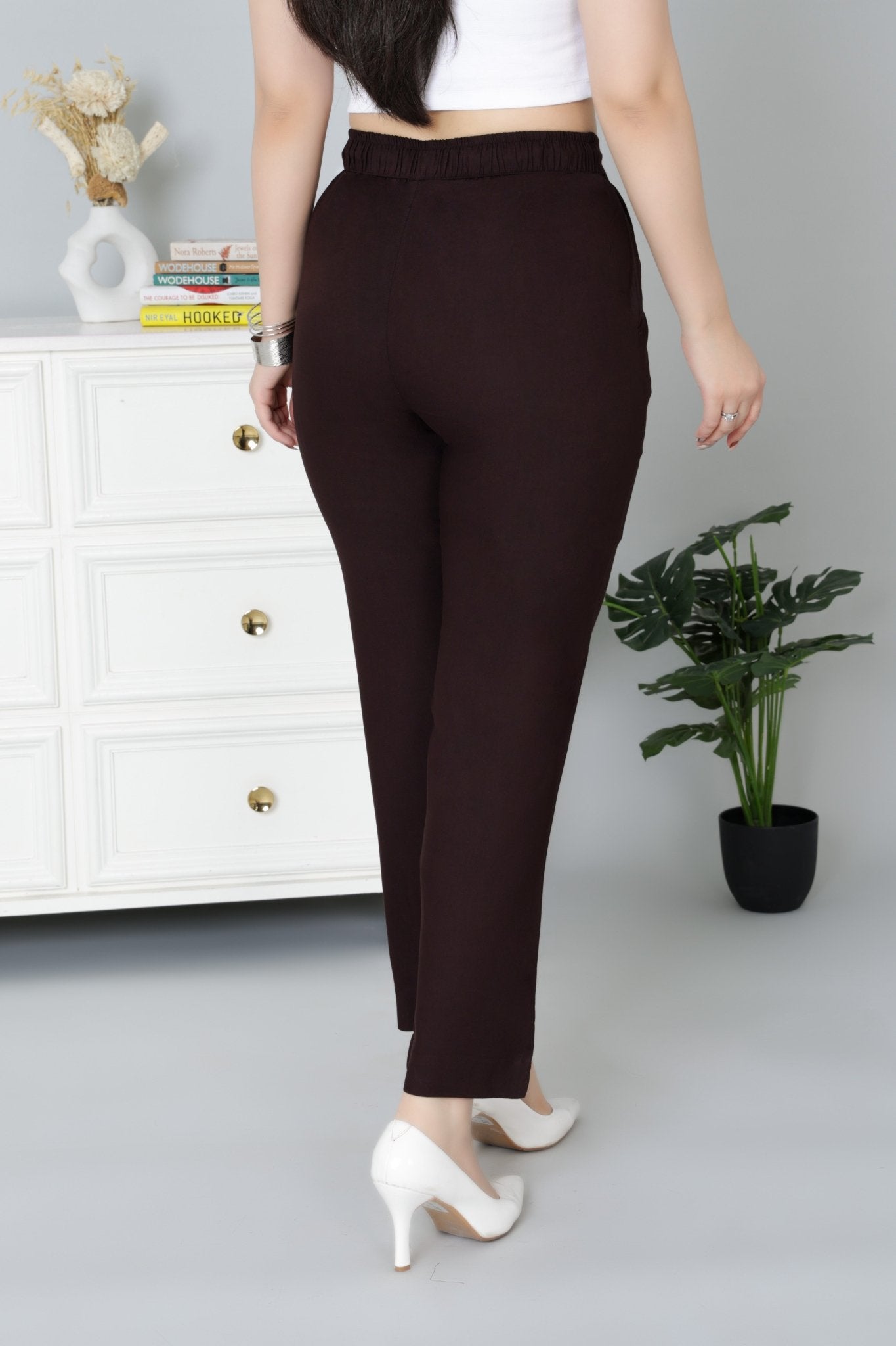 Dark chocolate rayon pant [ 100% Rayon, Liva Certified ] - Rayon pants