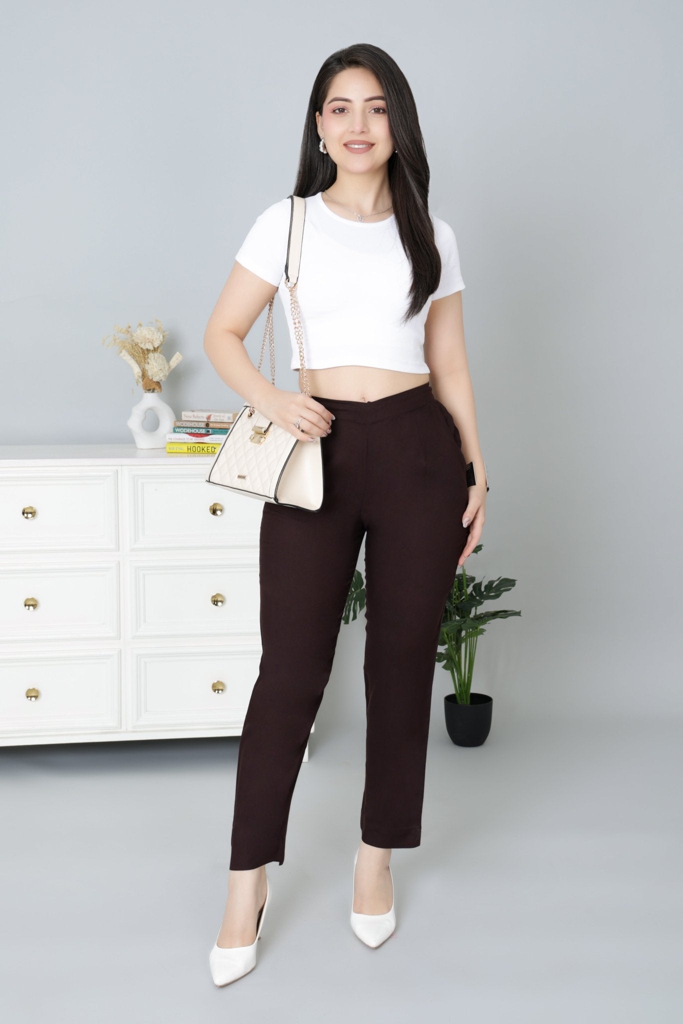 Dark chocolate rayon pant [ 100% Rayon, Liva Certified ] - Rayon pants