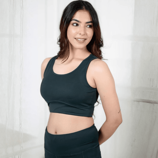 Dark Green comfort sports Bra - Active bra