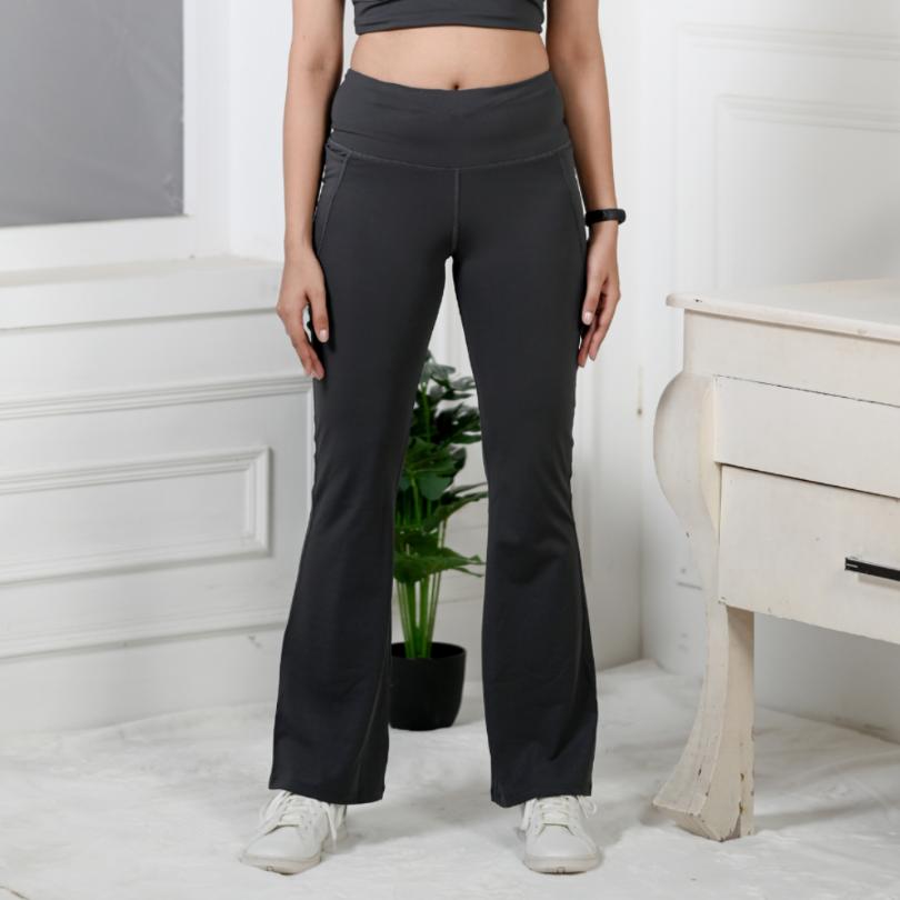 Dark Grey Active Flare Pants - Active flare pants