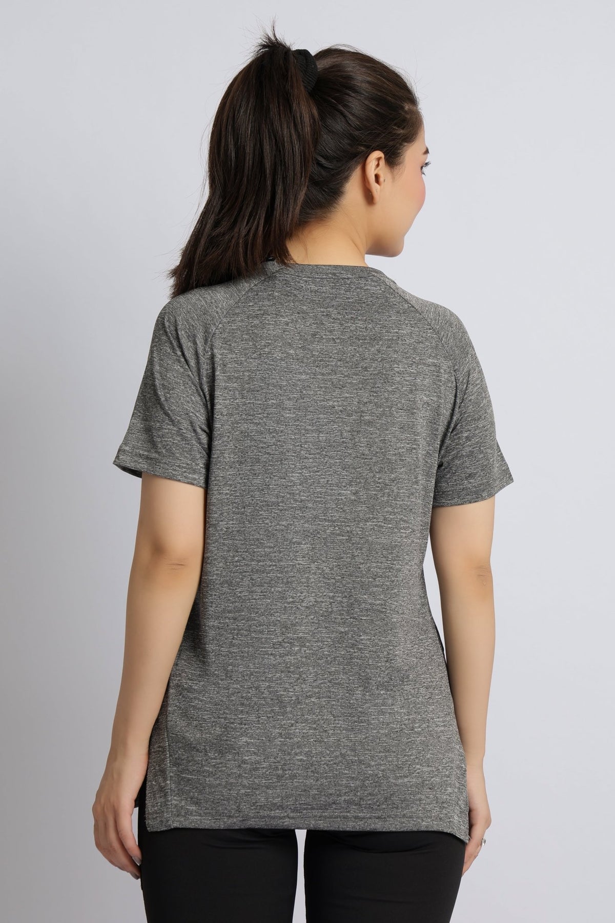 Dark grey melange active regular tshirt -Active regular tshirt