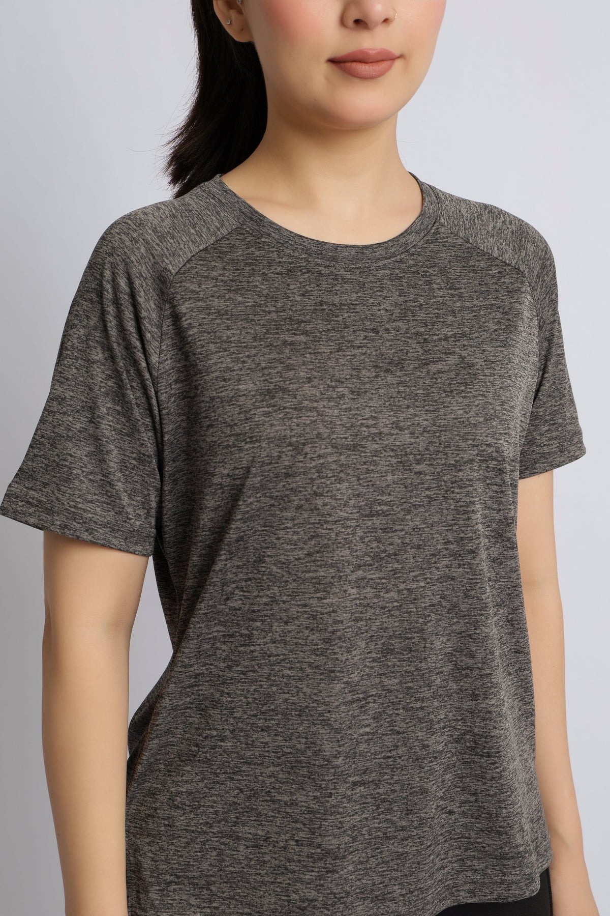 Dark grey melange active relax tshirt -Active relax t shirt